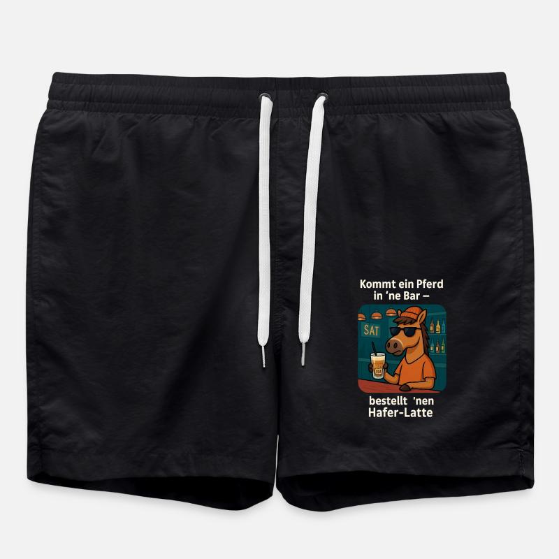 Cheval au Bar Oat Latte - Short de bain - noir