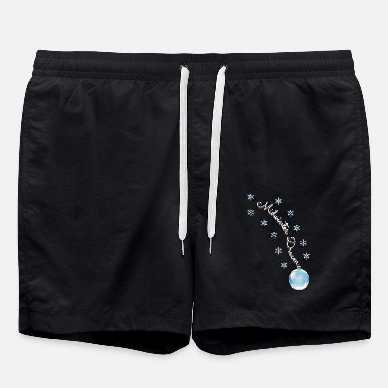 Winter Dreams - Magische Weihnachtskugel - Badeshorts - Schwarz