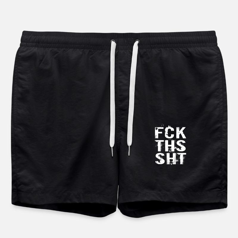 FCK THS SHT - Short de bain - noir