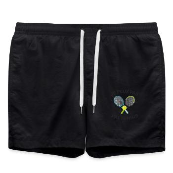 Je Peux Pas J'ai Tennis - Short de bain - noir - Devant - AI Model Male 185 light (185cm)