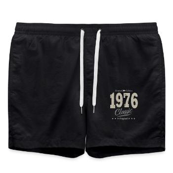 Birthday 47 years limited edition 1976 gift - Swim Trunks - black - Front - AI Model Male 185 light (185cm)