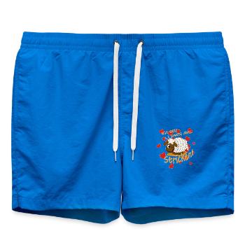 Ich geh dann mal stricken Schaf - Badeshorts - Cobalt blue - Vorne
