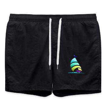 Yacht à voile - Short de bain - noir - Devant - AI Model Male 185 light (185cm)