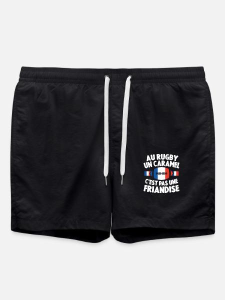 Au Rugby Un Caramel C'est Pas Une Friandise Cadeau - Short de bain - noir