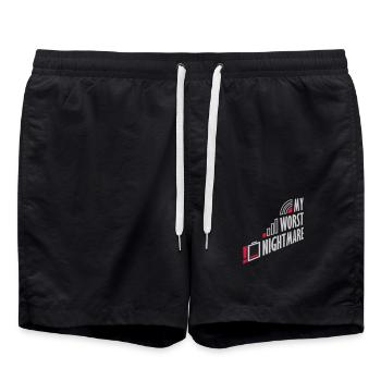 Drôle mon pire cauchemar - Short de bain - noir - Devant - AI Model Male 185 light (185cm)