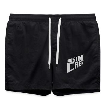 Logo Cousin Crew Team - Badeshorts - Schwarz - Vorne - AI Model Male 185 light (185cm)