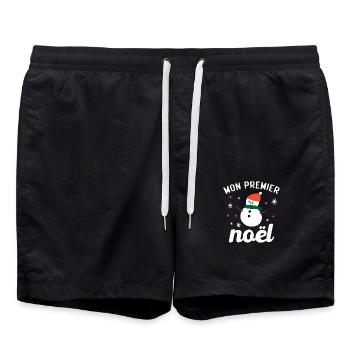 Mon premier noël - Short de bain - noir - Devant - AI Model Male 185 light (185cm)
