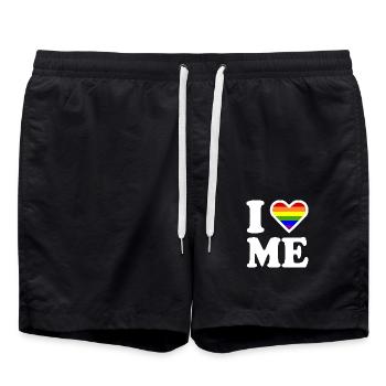 I love me - Short de bain - noir - Devant - AI Model Male 185 light (185cm)