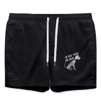 in dog years Dead - Badeshorts - Schwarz - Vorne - AI Model Male 185 light (185cm)
