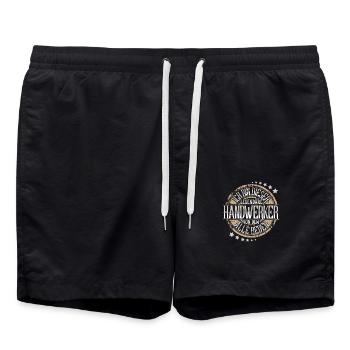 Handwerker - Badeshorts - Schwarz - Vorne - AI Model Male 185 light (185cm)