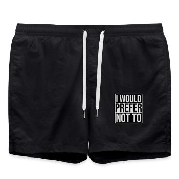 Je préfère ne pas - Short de bain - noir - Devant - AI Model Male 185 light (185cm)