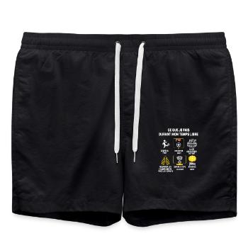 Football supporter Joueur Cadeau Humour foot - Short de bain - noir - Devant - AI Model Male 185 light (185cm)
