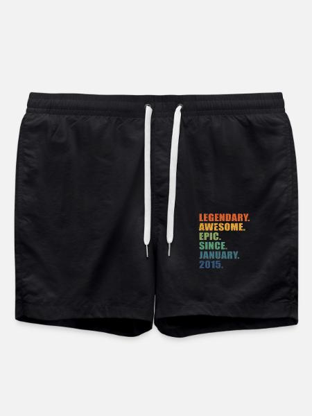 8. Geburtstag, Januar 2015, 8-jähriges Jubiläum - Badeshorts - Schwarz