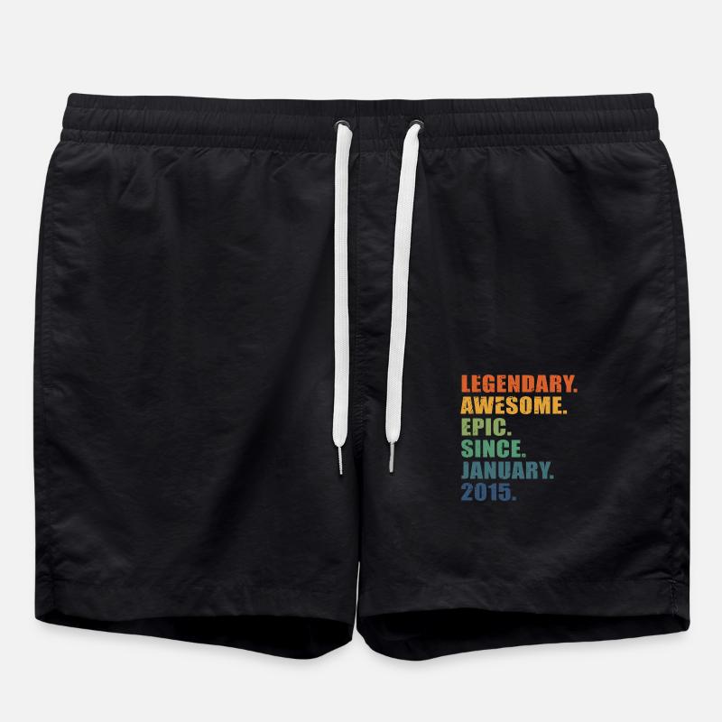 8. Geburtstag, Januar 2015, 8-jähriges Jubiläum - Badeshorts - Schwarz
