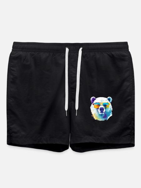 Bruce the polar bear - Swim Trunks - black