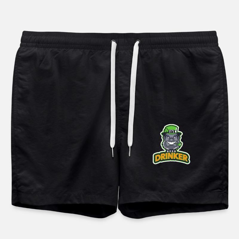 Beer Drinker - Swim Trunks - black