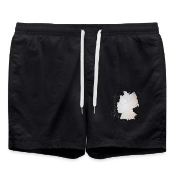 Germany Map Framed Real Volleyball EN - Swim Trunks - black - Front - AI Model Male 185 light (185cm)
