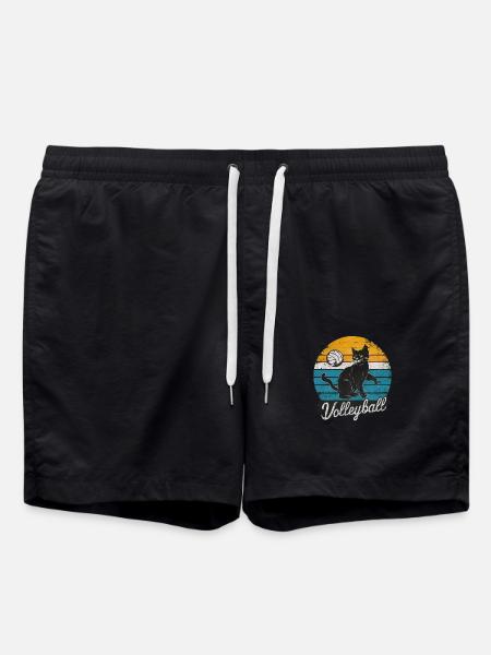 CatVolleyball - Swim Trunks - black