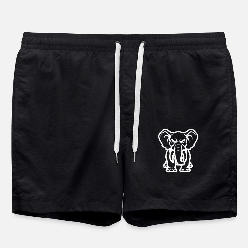 elefant - Badeshorts - Schwarz