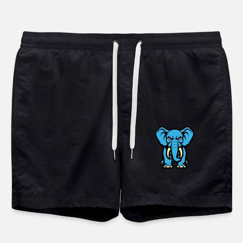 Elephant Comic - Swim Trunks - black