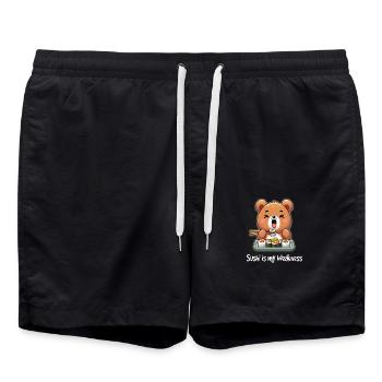 Sushi ist meine Schwäche - Badeshorts - Schwarz - Vorne - AI Model Male 185 light (185cm)