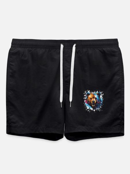 bear - Swim Trunks - black