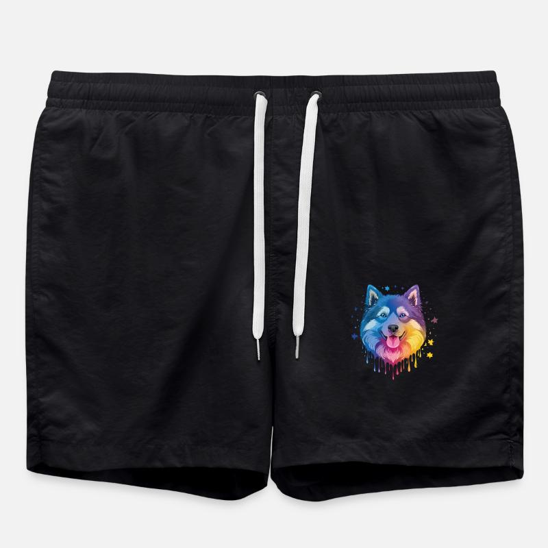 Finnische Lapphund Farben - Badeshorts - Schwarz