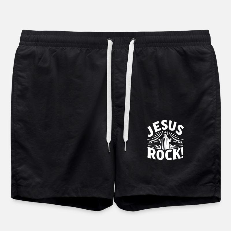 Jésus est mon rocher - Short de bain - noir