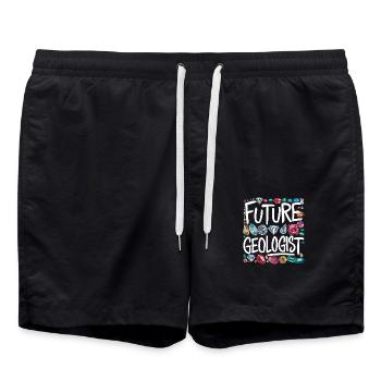 Career as a Future Geologist - Swim Trunks - black - Front - AI Model Male 185 light (185cm)