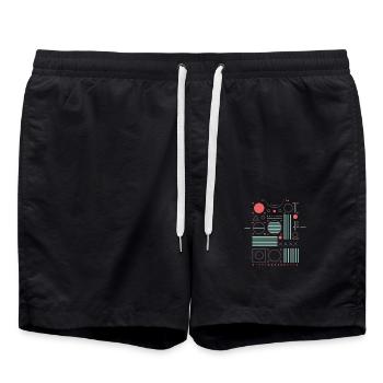 Elementary Design - Swim Trunks - black - Front - AI Model Male 185 light (185cm)