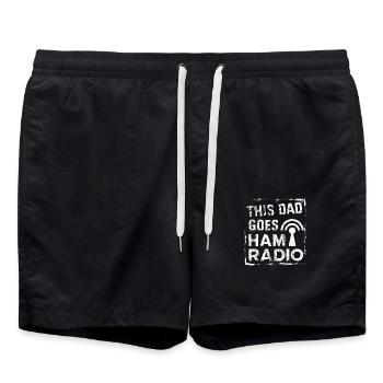 Papa est tout au sujet de la radio amateur ! - Short de bain - noir - Devant - AI Model Male 185 light (185cm)