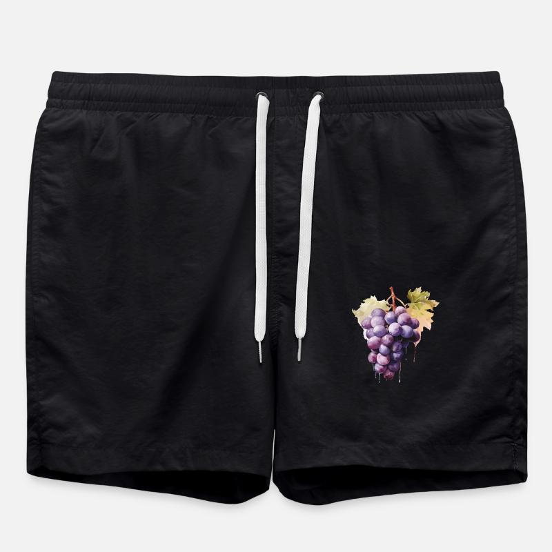 Grapes - Swim Trunks - black