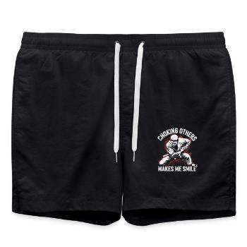 Fun and precision in Jiu Jitsu - Swim Trunks - black - Front - AI Model Male 185 light (185cm)