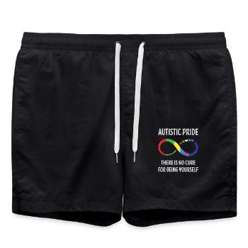 Autism Autistic - Swim Trunks - black - Front - AI Model Male 185 light (185cm)