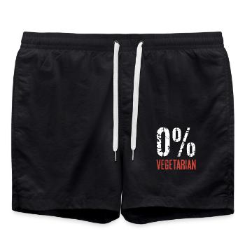 0% Vegetarian 9 - Badeshorts - Schwarz - Vorne - AI Model Male 185 light (185cm)