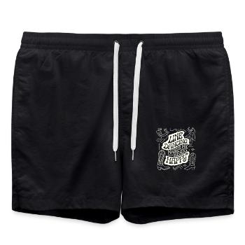 Le pouvoir des filles dans le style de la danse en ligne - Short de bain - noir - Devant - AI Model Male 185 light (185cm)