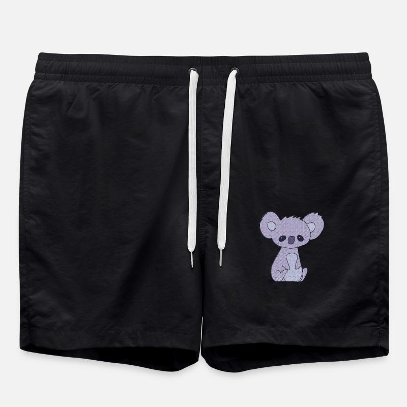koala lila - Badeshorts - Schwarz
