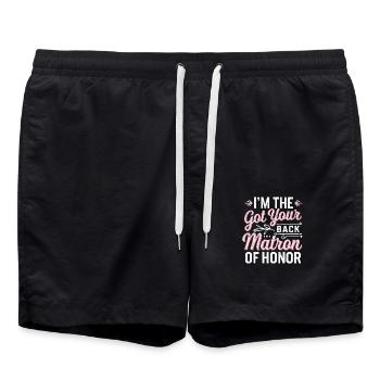 Inspiration de la fière demoiselle d’honneur - Short de bain - noir - Devant - AI Model Male 185 light (185cm)