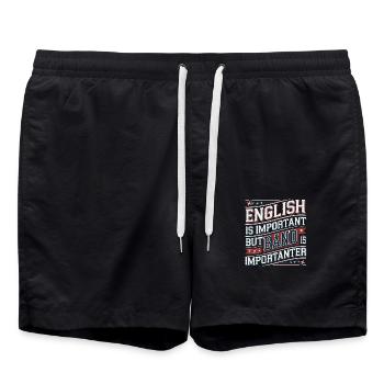 Design amusant pour les musiciens - Short de bain - noir - Devant - AI Model Male 185 light (185cm)