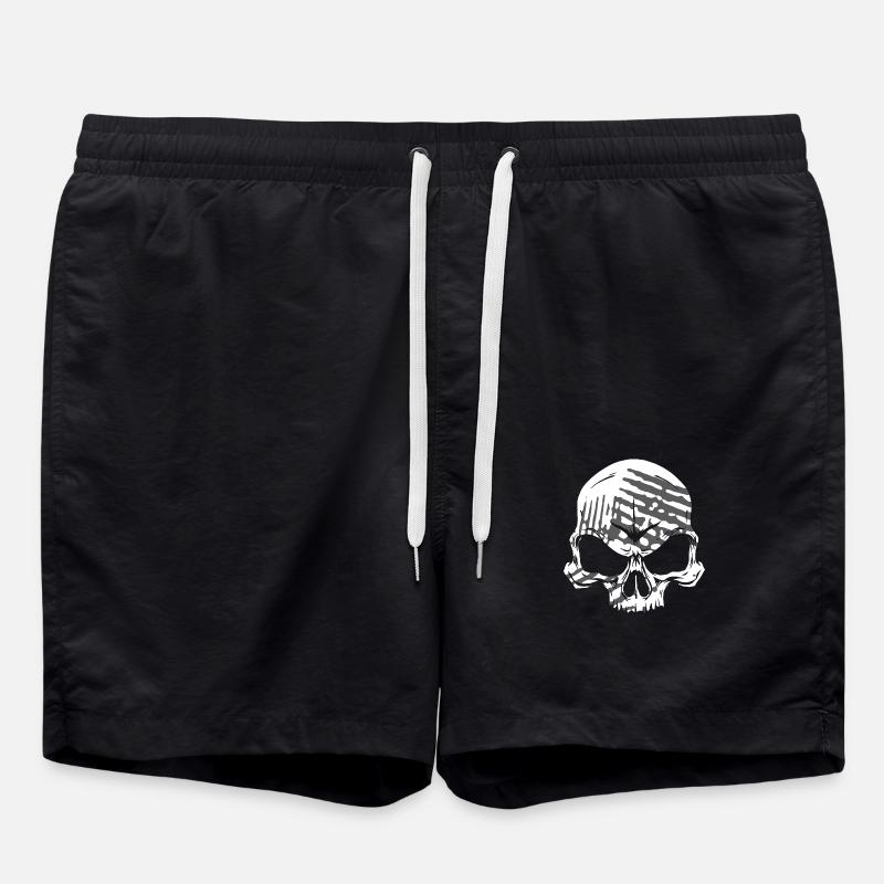 Skull - Swim Trunks - black