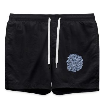 lion tribal - Swim Trunks - black - Front - AI Model Male 185 light (185cm)
