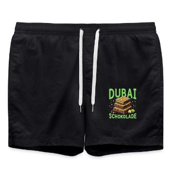 Chocolat de Dubaï - Chocolate Fun - Short de bain - noir - Devant - AI Model Male 185 light (185cm)