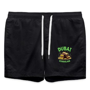 Chocolat de Dubaï - Chocolate Fun - Short de bain - noir - Devant - AI Model Male 185 light (185cm)