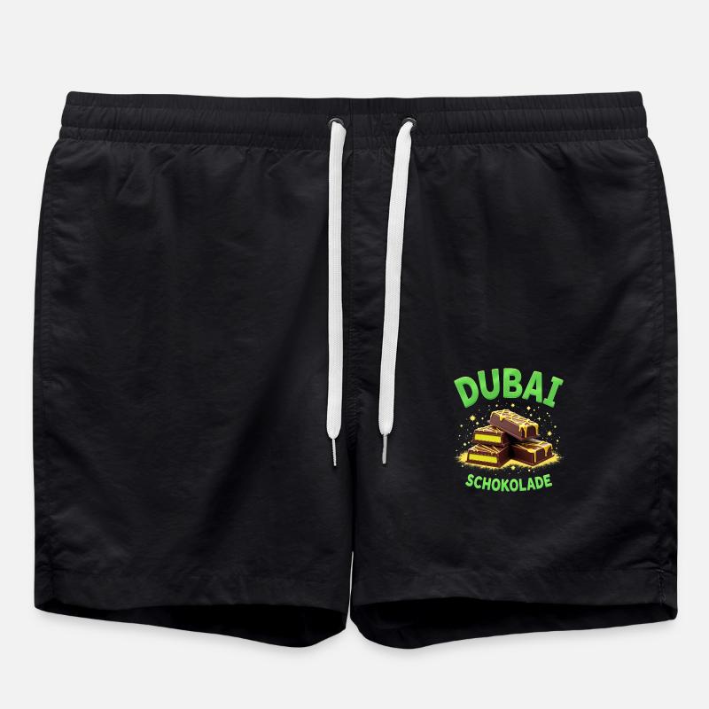 Dubai-Schokolade - Schokolade-Spass - Badeshorts - Schwarz