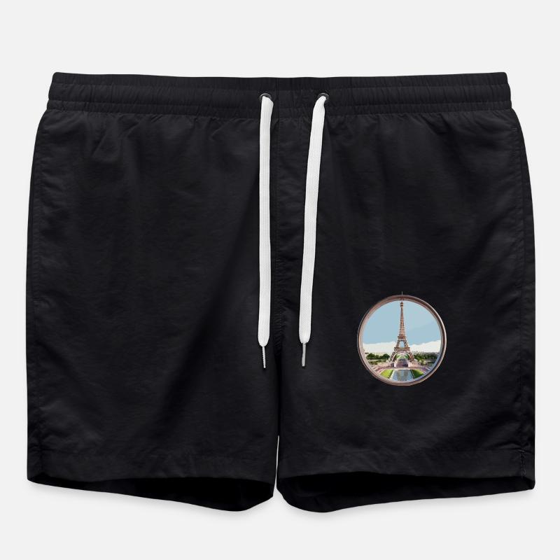 Eiffel Tower - Swim Trunks - black
