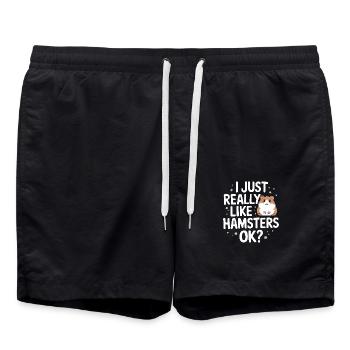 Hamster - Swim Trunks - black - Front - AI Model Male 185 light (185cm)