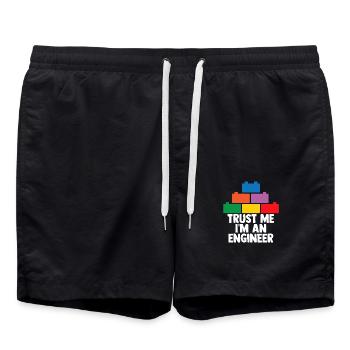 Brick Builder Brick Building Master Builder - Swim Trunks - black - Front - AI Model Male 185 light (185cm)