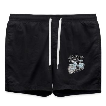 SR2 (bleu clair) // Illustration - Short de bain - noir - Devant - AI Model Male 185 light (185cm)