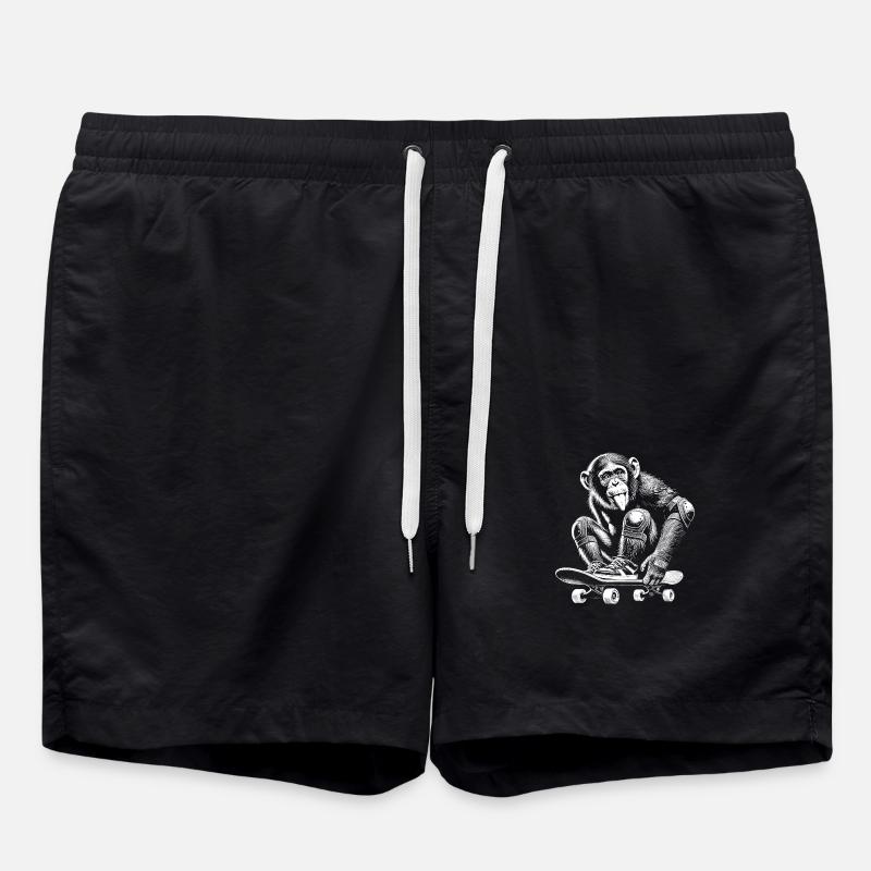 Skateboard - Badeshorts - Schwarz