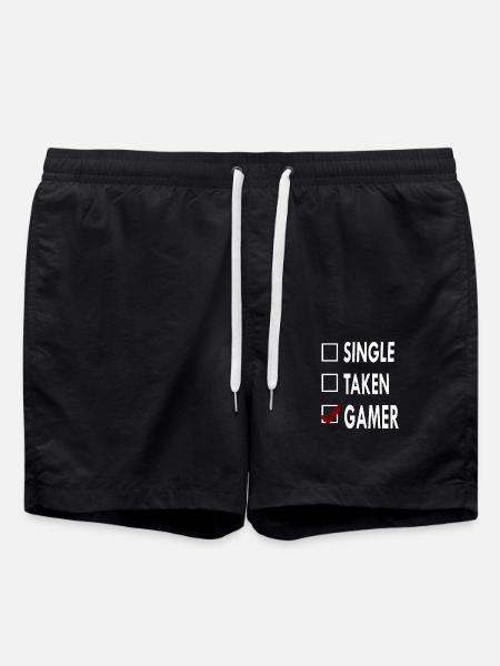 SINGLE GAMER - Short de bain - noir